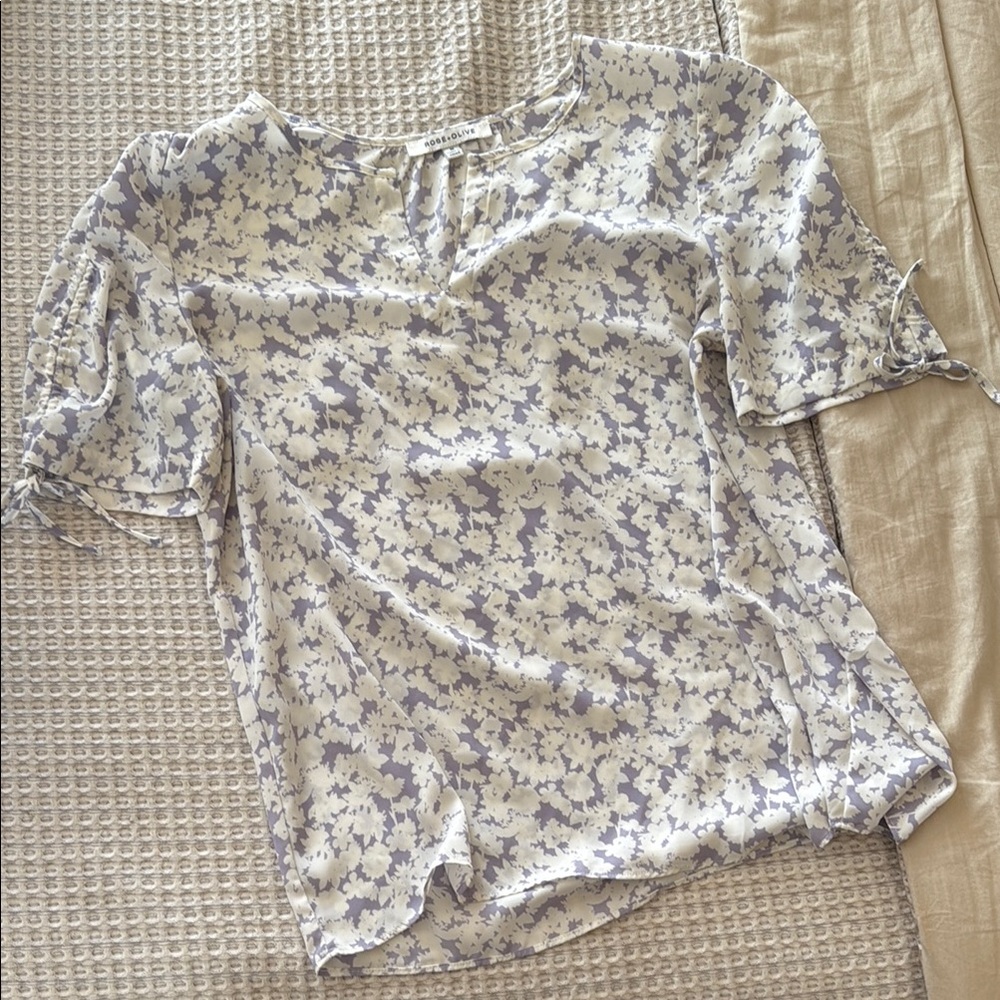 Rose & Olive Purple Ruffled Blouse